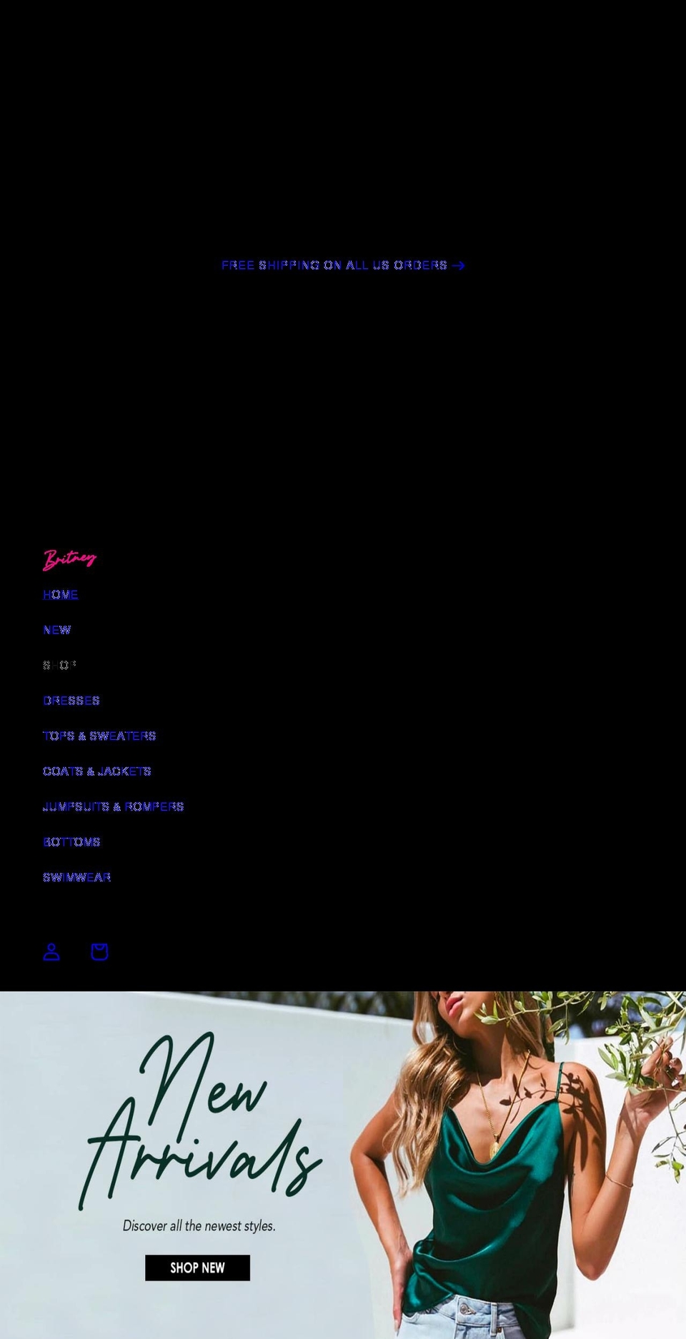shopbritney.com shopify website screenshot