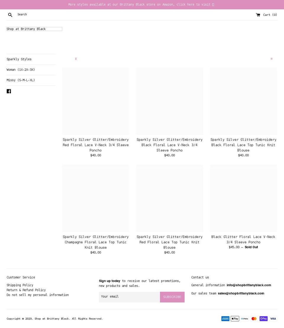 shopbrittanyblack.com shopify website screenshot