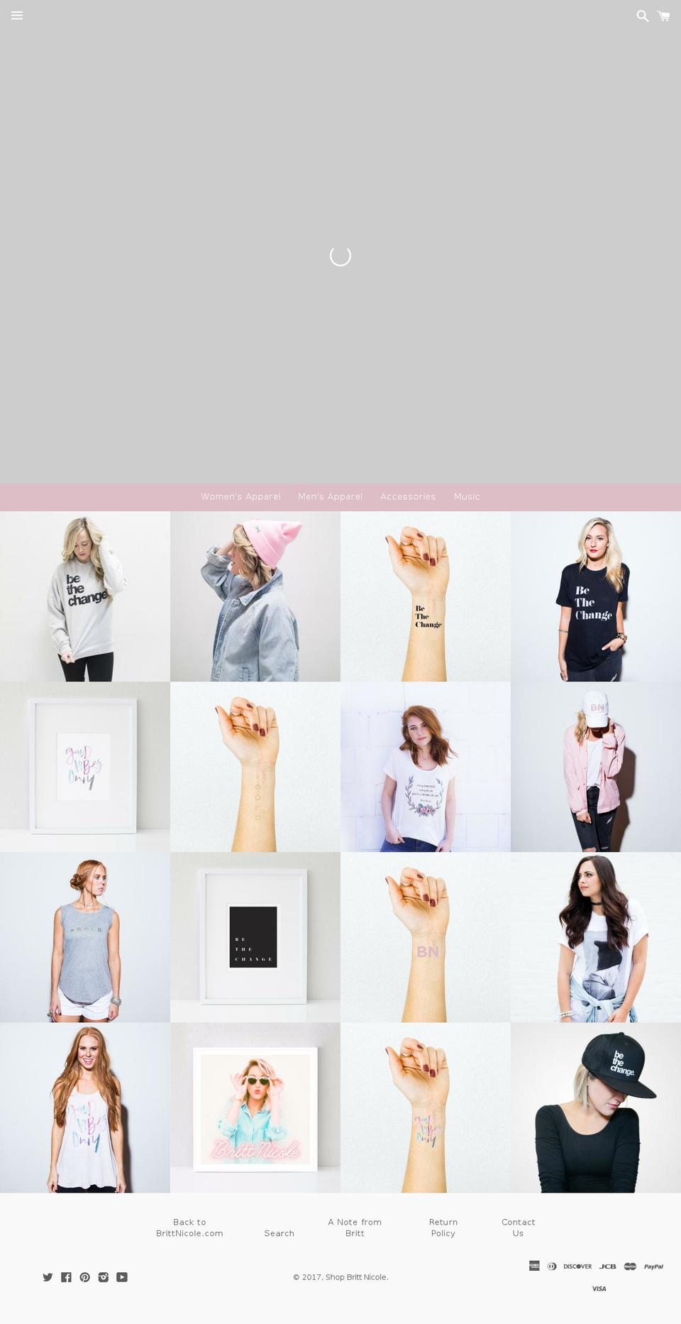 shopbrittnicole.com shopify website screenshot