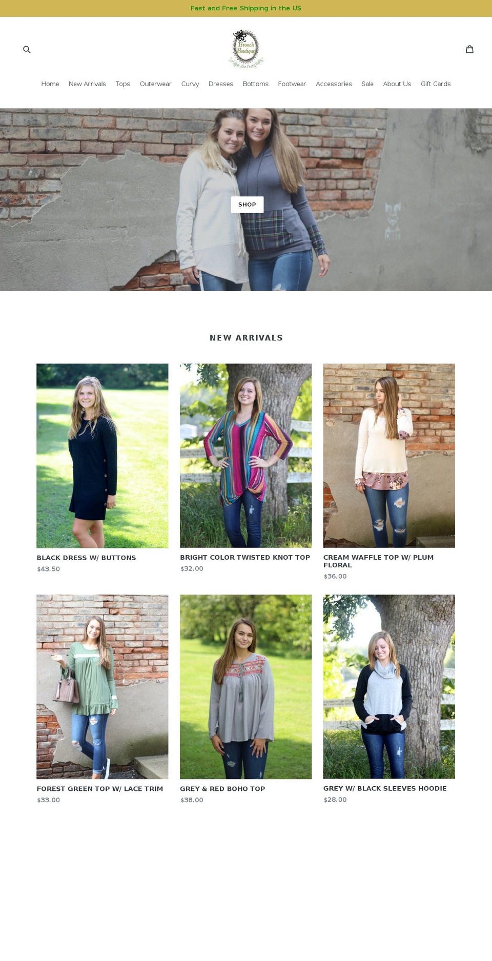 shopbrooch.com shopify website screenshot