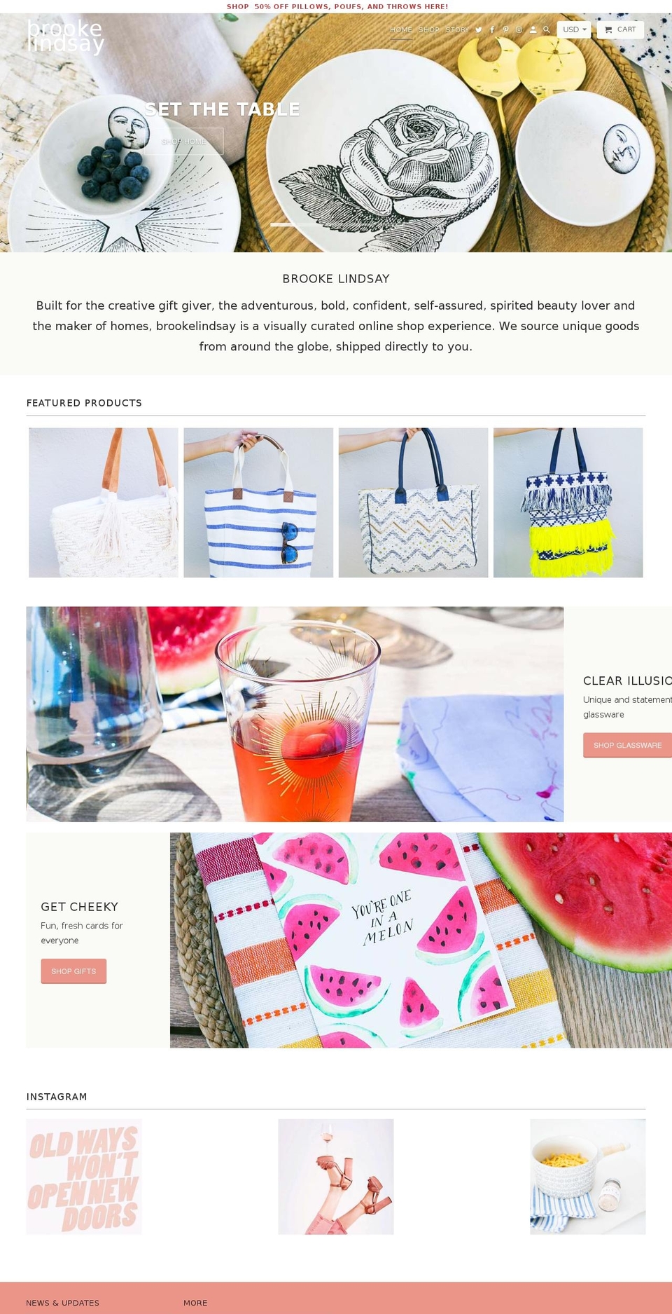 shopbrookelindsay.com shopify website screenshot