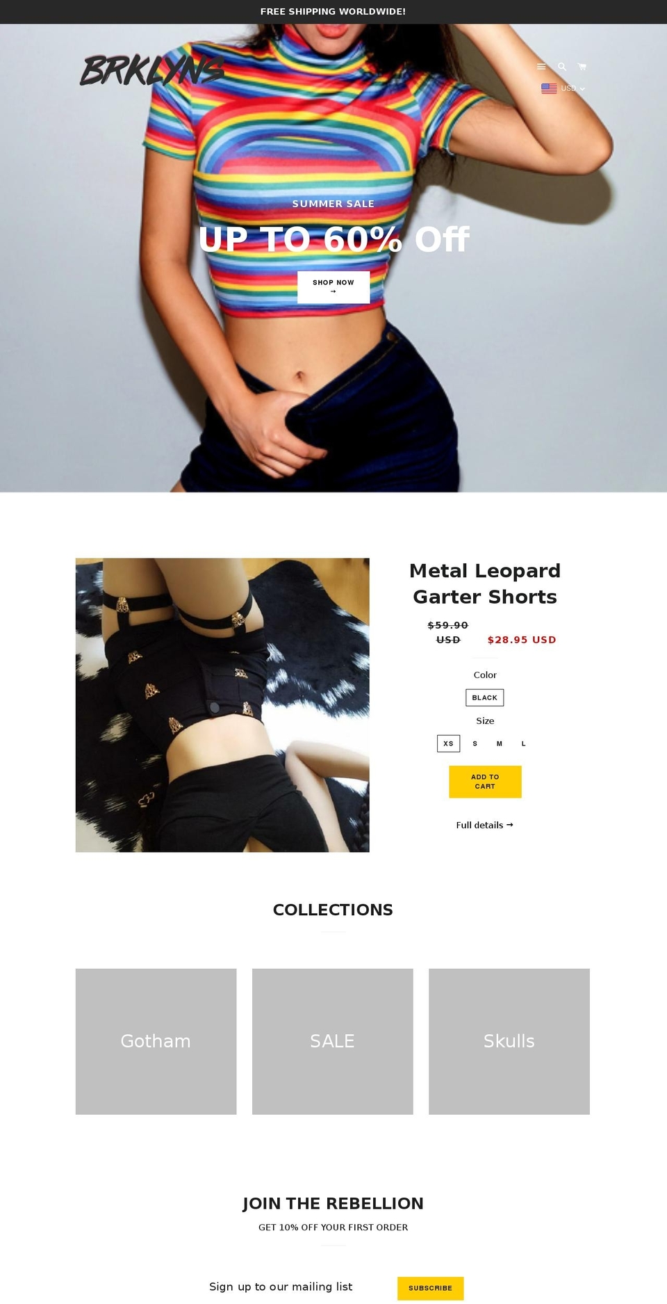 shopbrooklyns.com — Shopify storefront screenshot