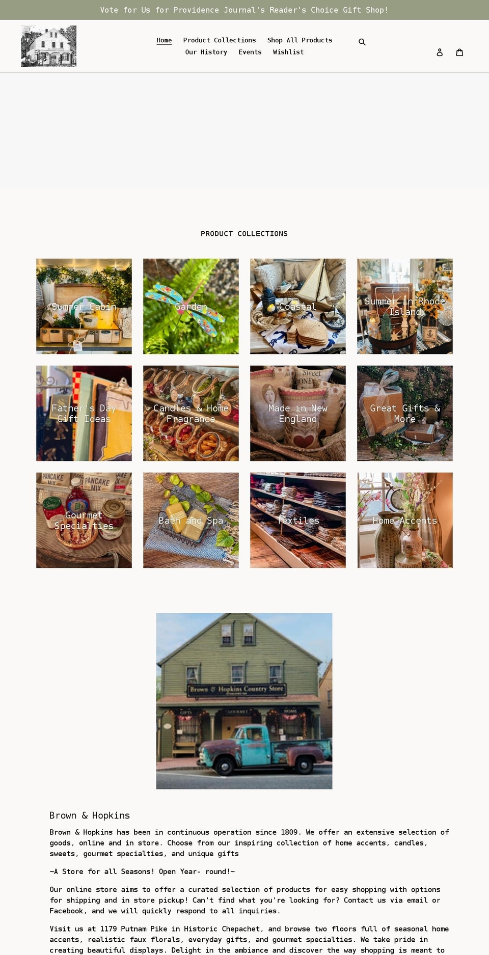 shopbrownandhopkins.com shopify website screenshot