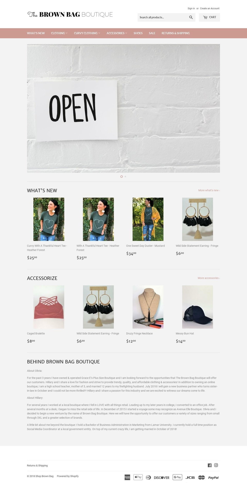 shopbrownbag.com — Shopify storefront screenshot