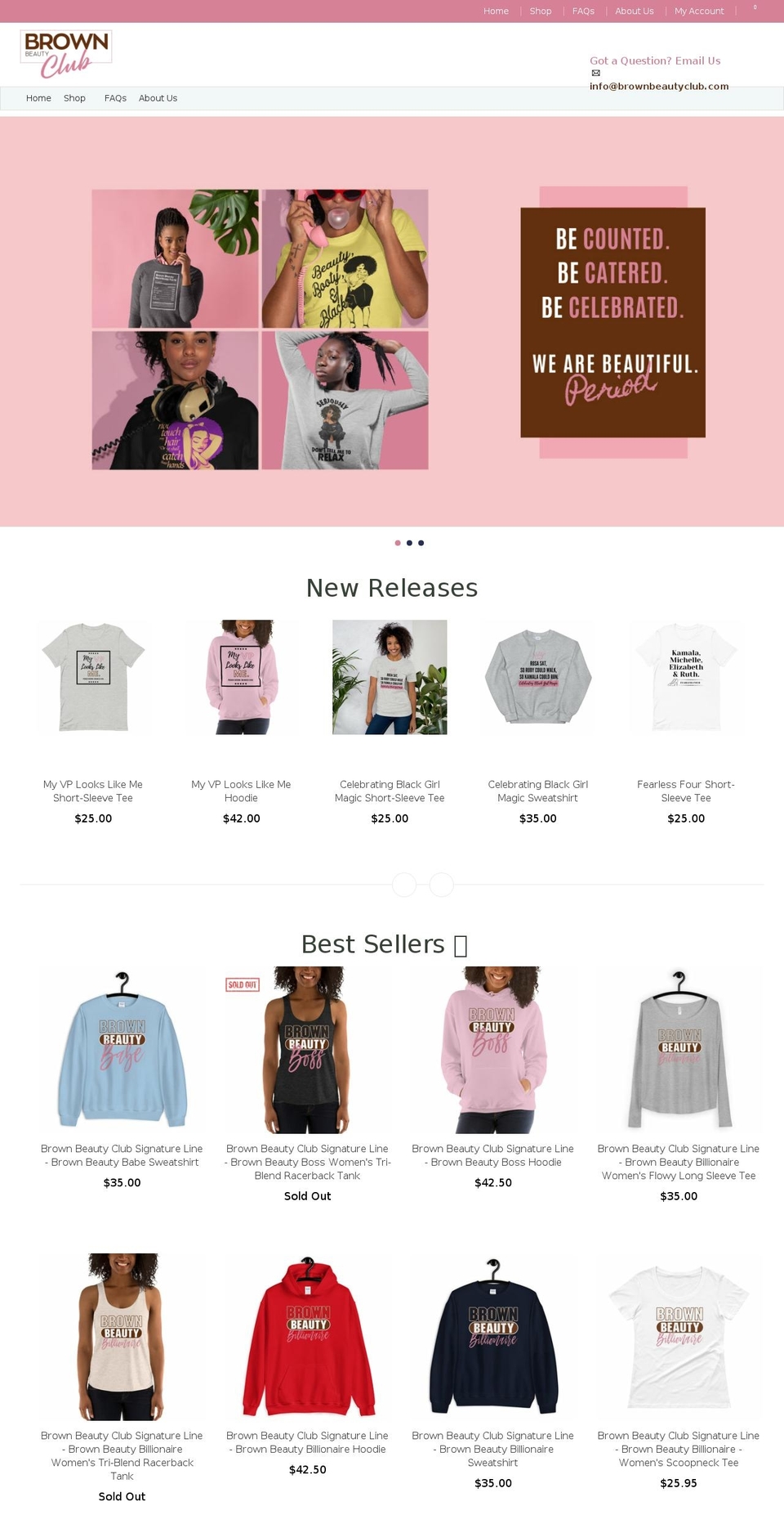 shopbrownbeautyclub.com shopify website screenshot