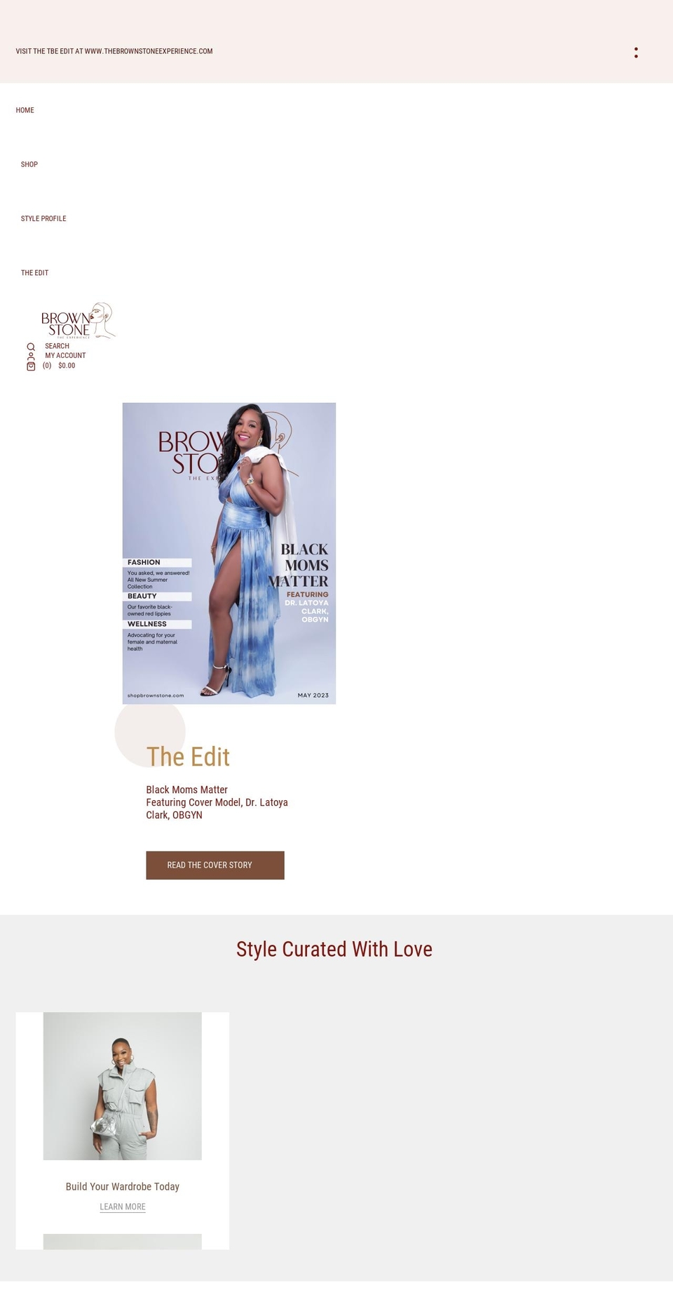 shopbrownstone.com shopify website screenshot