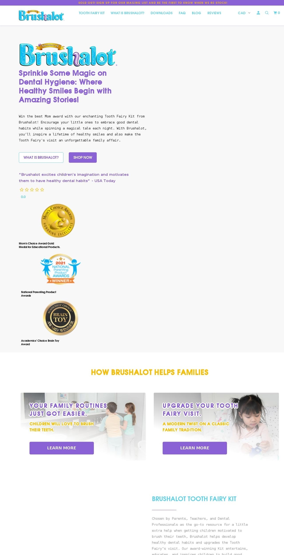 shopbrushalot.com shopify website screenshot