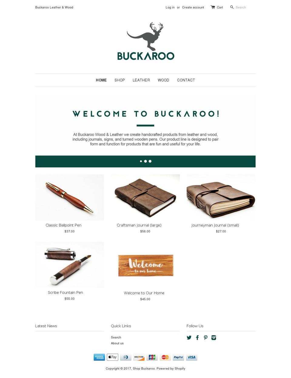 shopbuckaroo.com shopify website screenshot