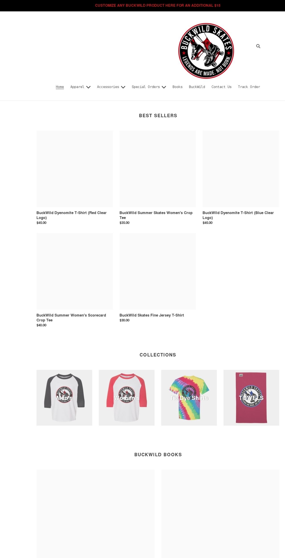 shopbuckwild.com shopify website screenshot