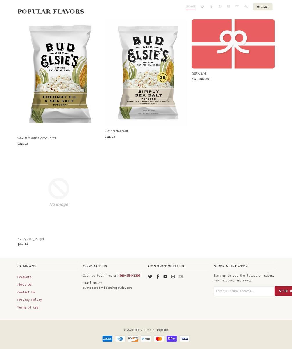 shopbuds.com shopify website screenshot