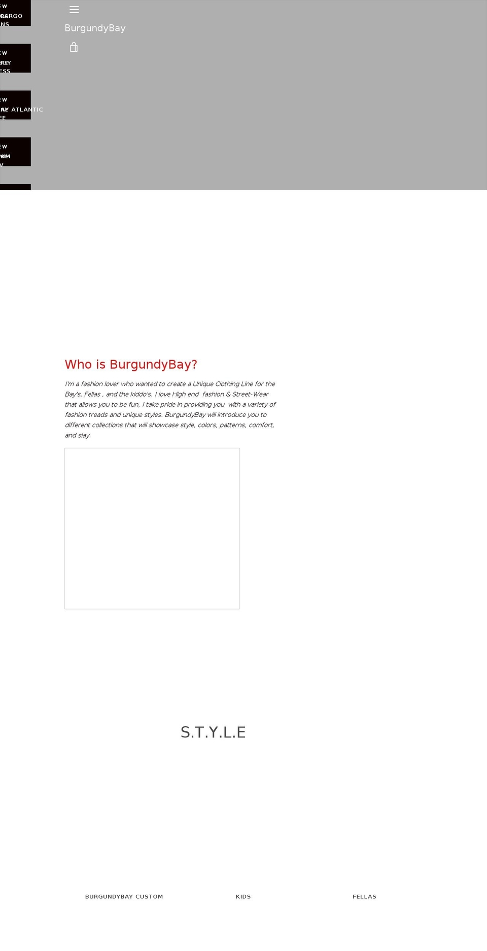 shopburgundybay.com shopify website screenshot