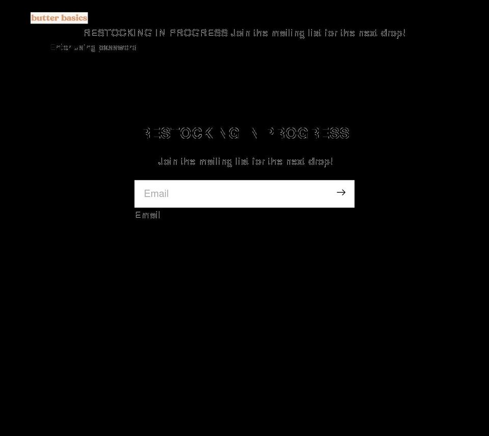 shopbutterbasics.com shopify website screenshot