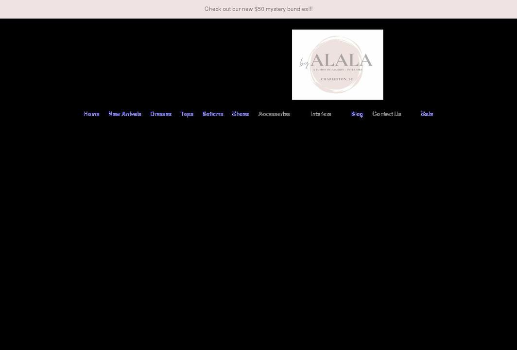 shopbyalala.com shopify website screenshot