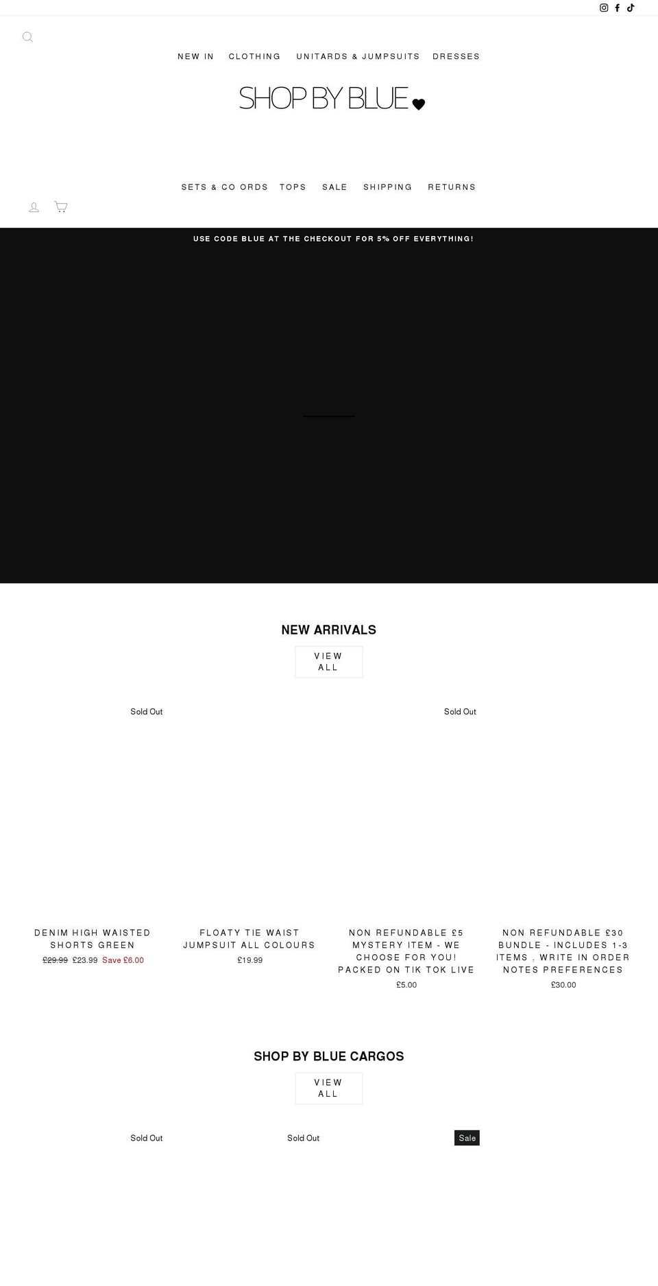 shopbyblue.co.uk shopify website screenshot