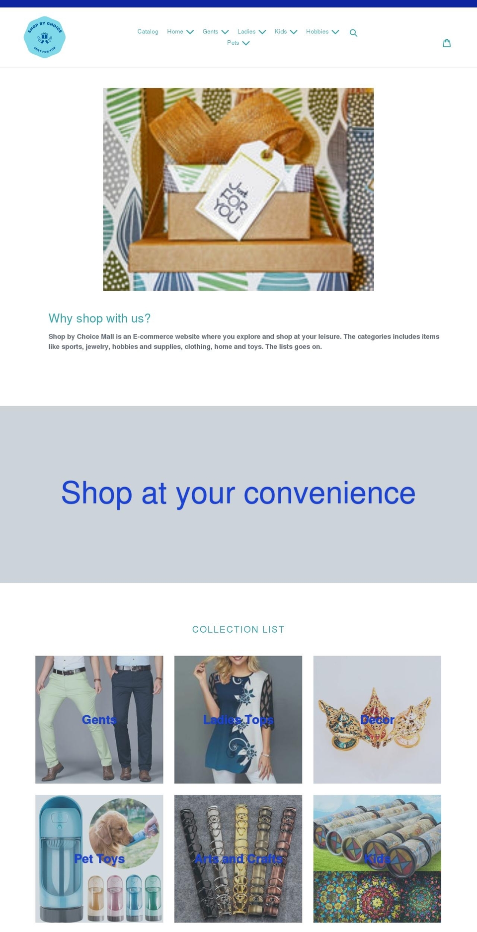 shopbychoicemall.com shopify website screenshot