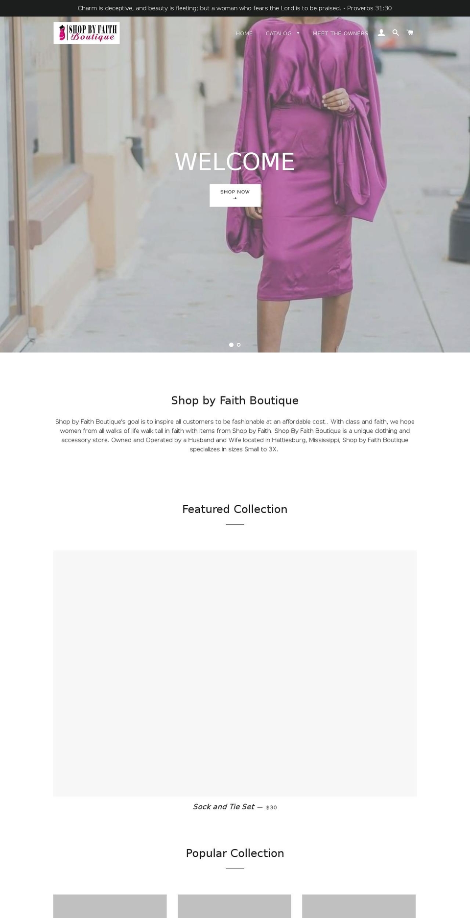 shopbyfaithboutique.com — Shopify storefront screenshot