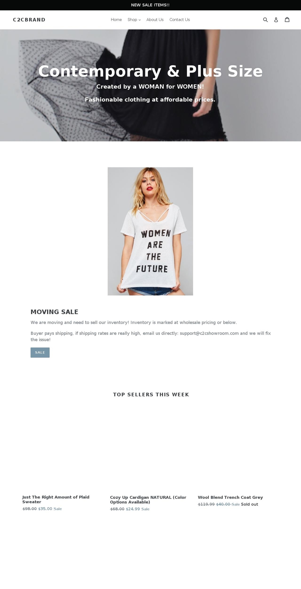 shopc2conline.com — Shopify storefront screenshot