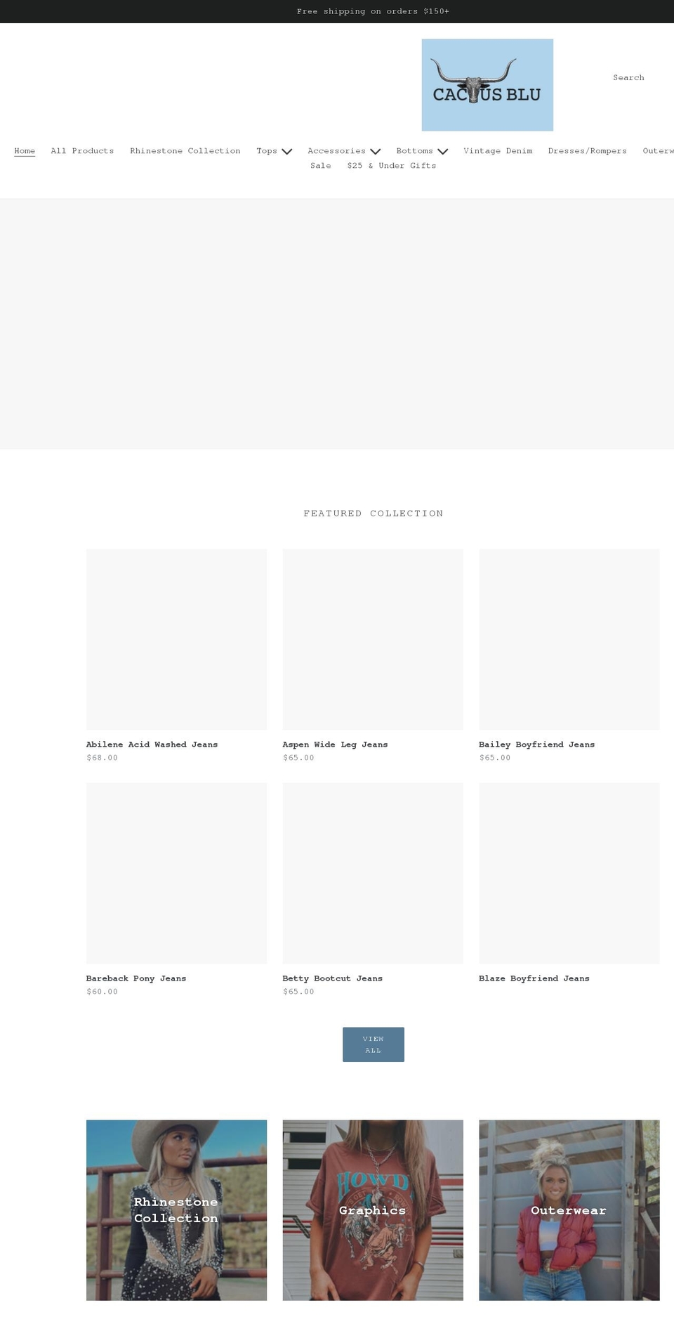 shopcactusblu.com shopify website screenshot
