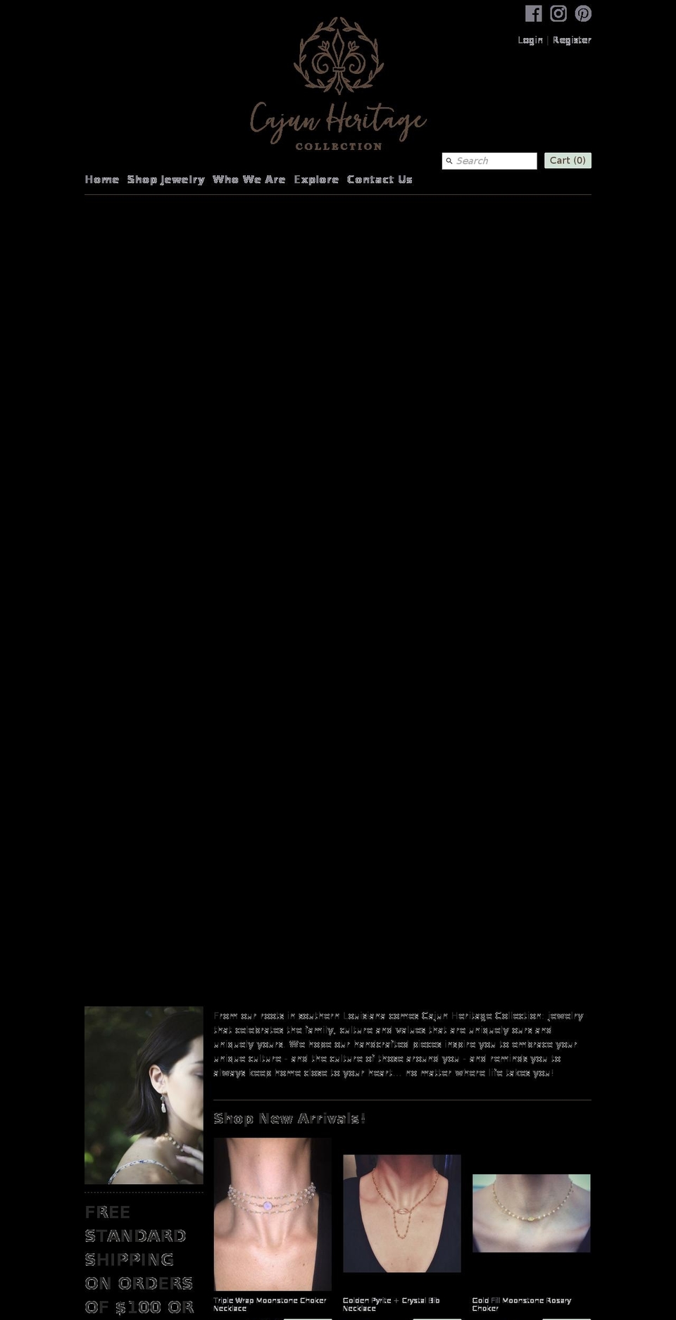 shopcajunheritage.com — Shopify storefront screenshot