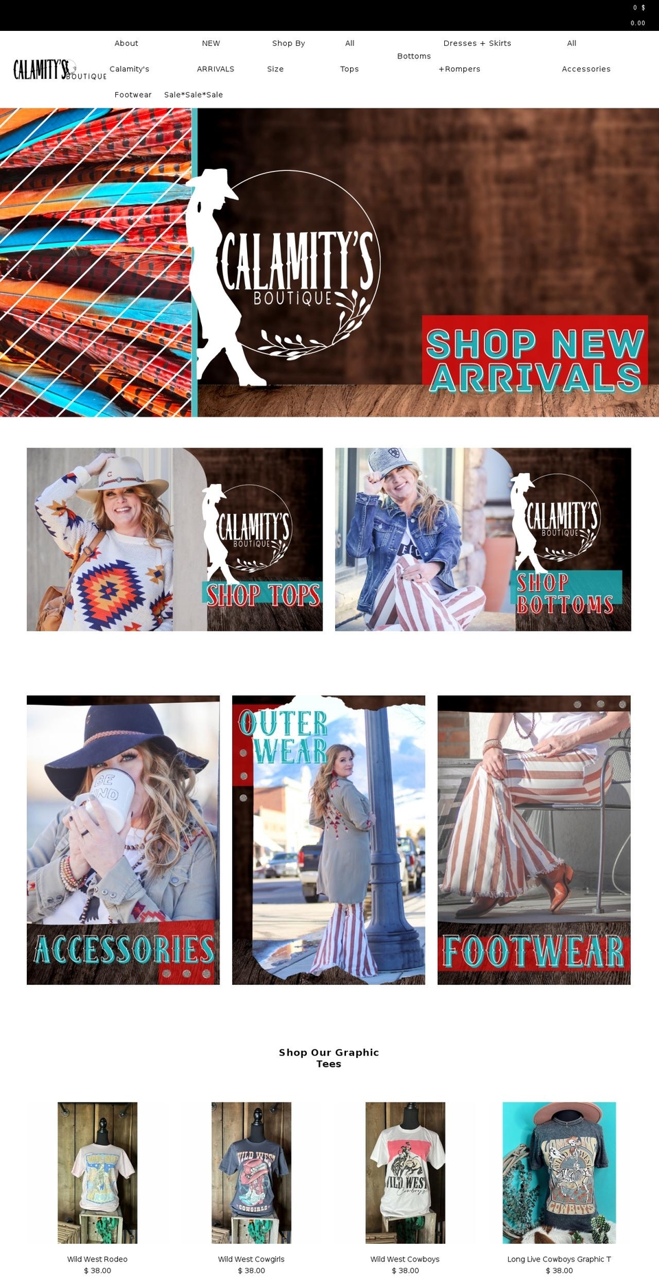 shopcalamitys.com shopify website screenshot