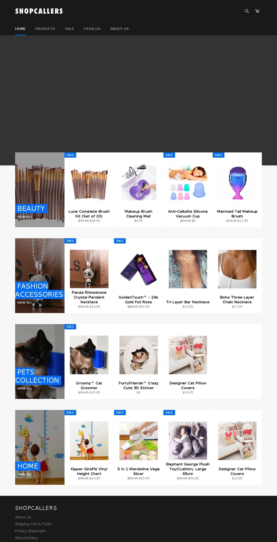 shopcallers.com — Shopify storefront screenshot