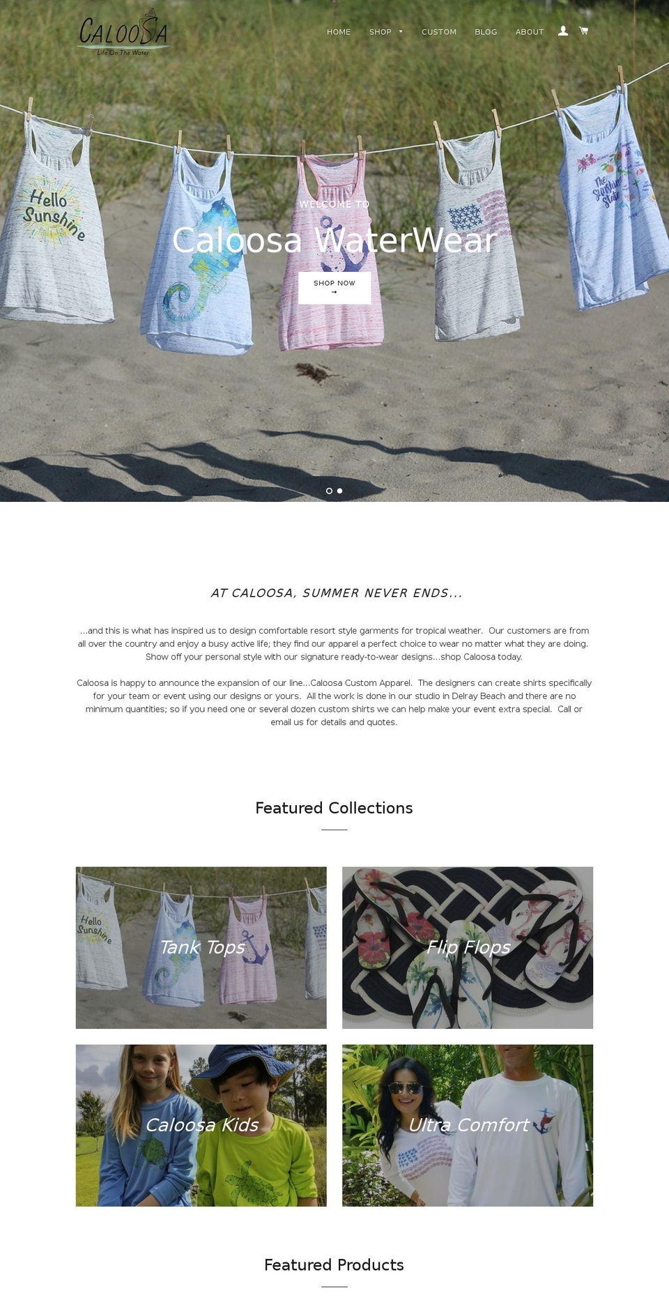 shopcaloosa.com shopify website screenshot