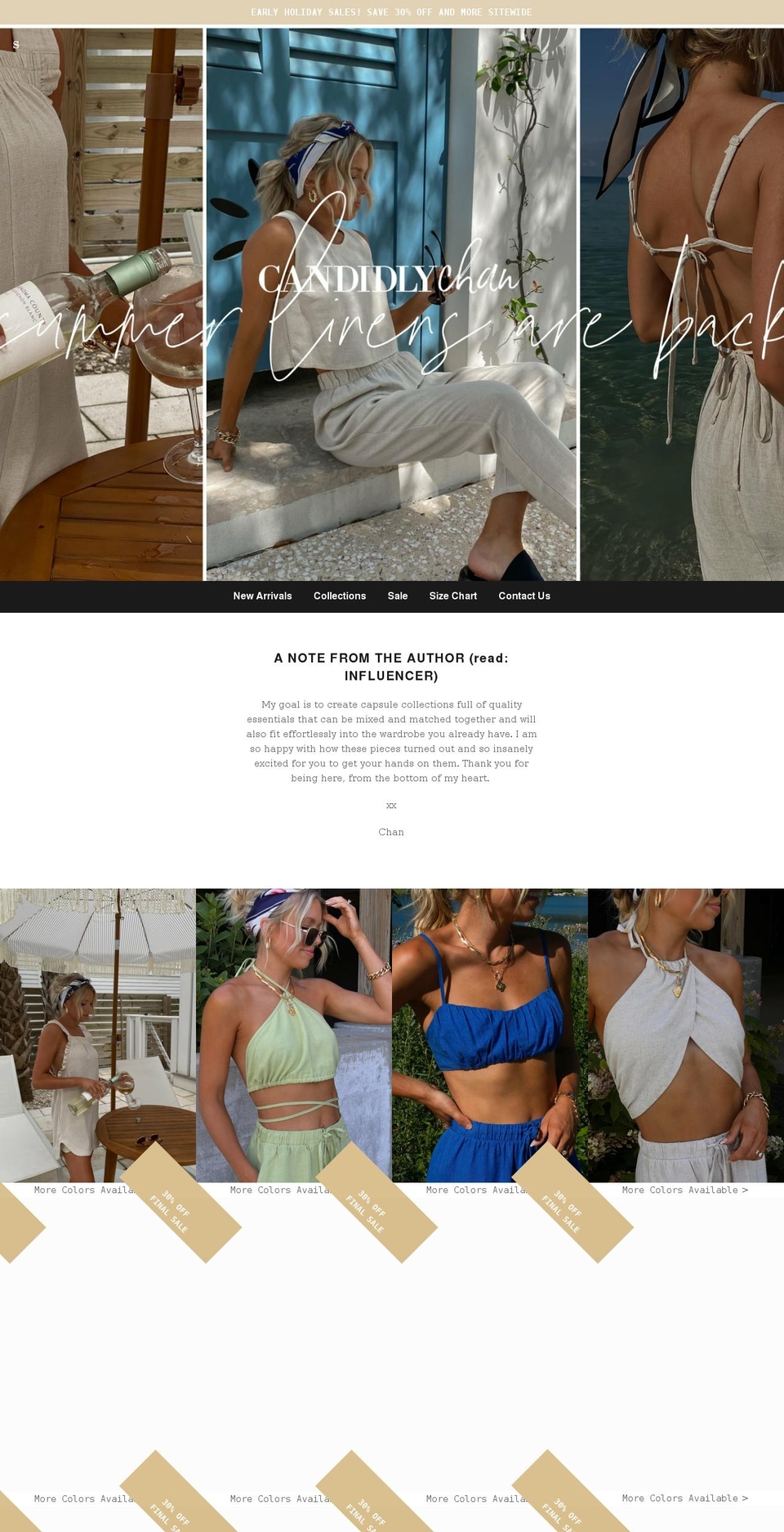 shopcandidlychan.com shopify website screenshot