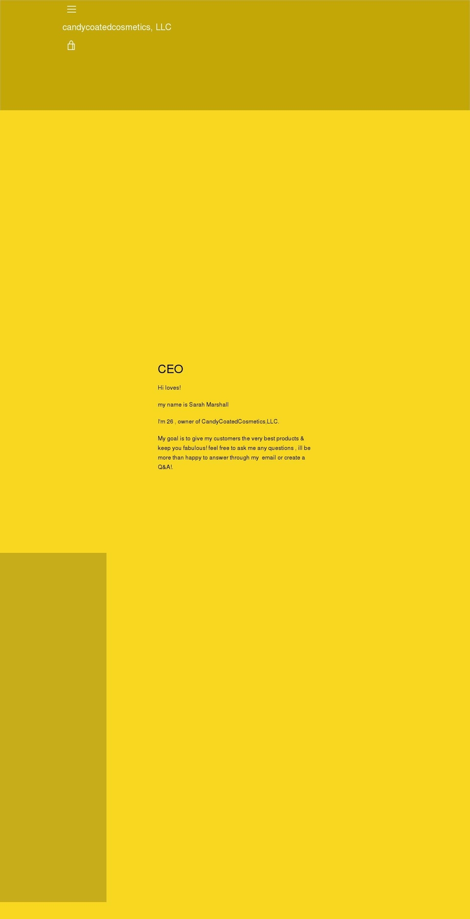 shopcandycoatedcosmeticsllc.com shopify website screenshot