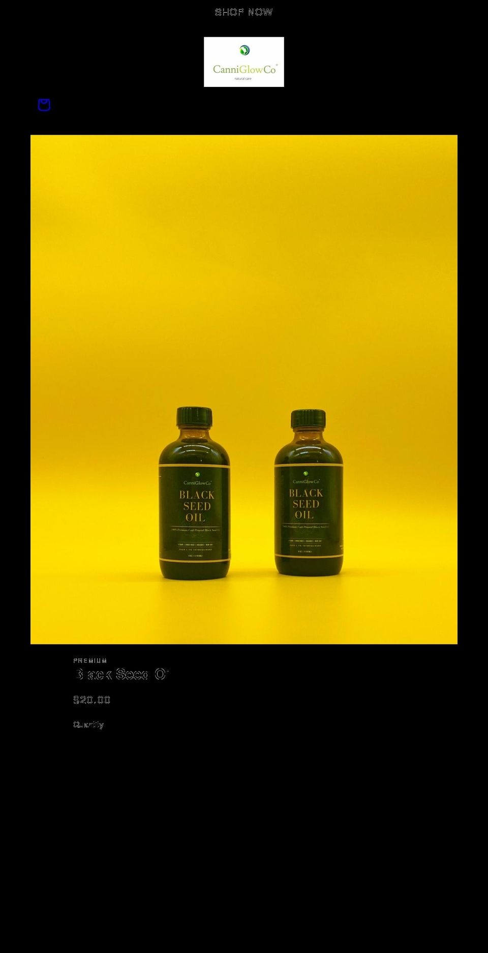 shopcanniglowco.com shopify website screenshot