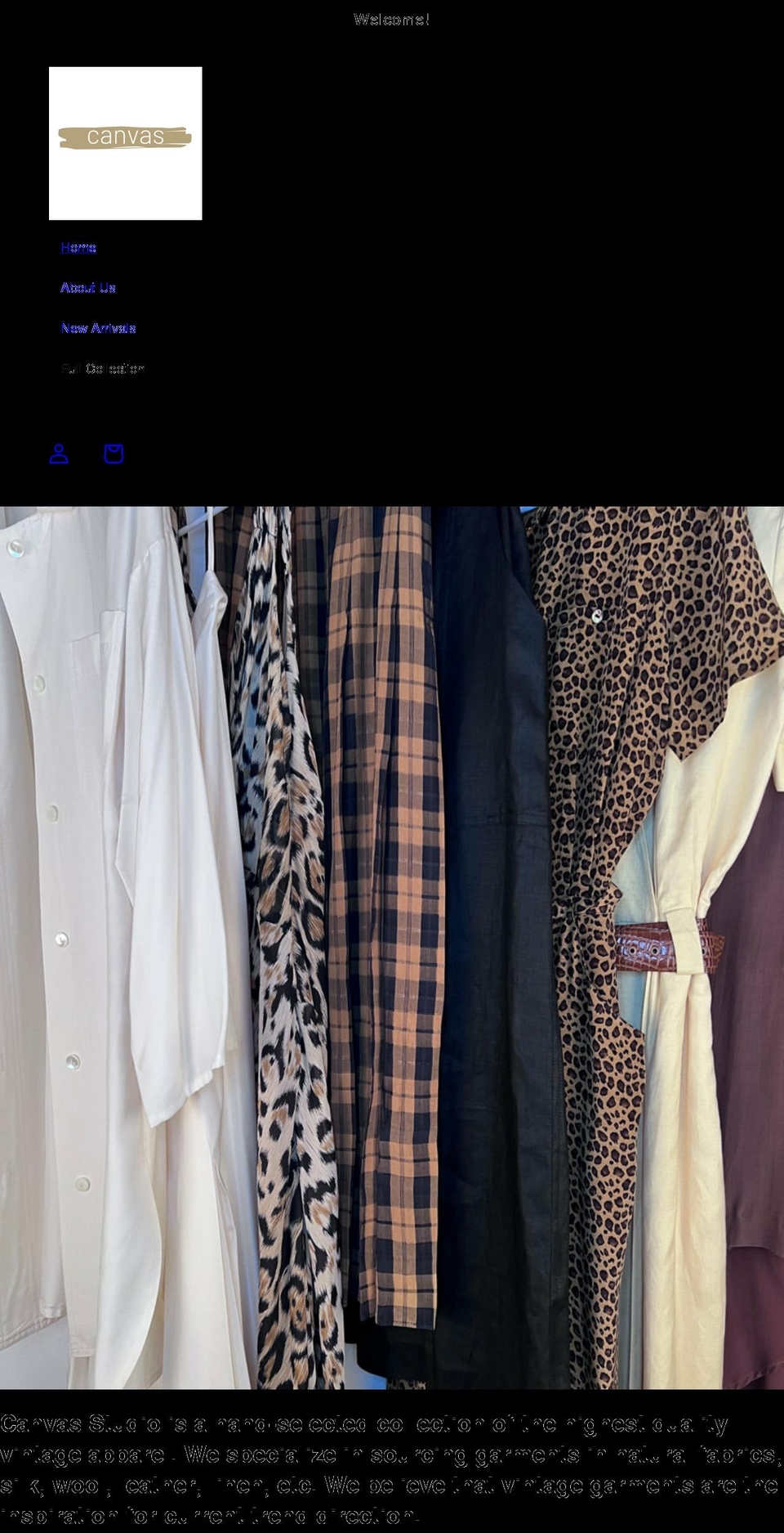shopcanvasstudio.com shopify website screenshot