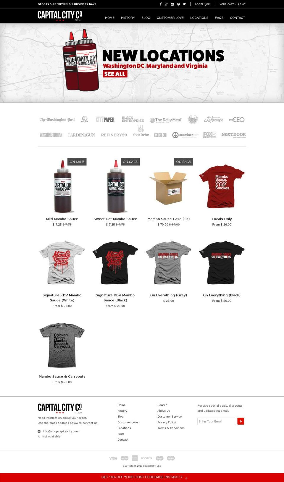 shopcapitalcity.com shopify website screenshot