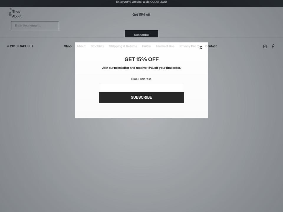 shopcapulet.com — Shopify storefront screenshot