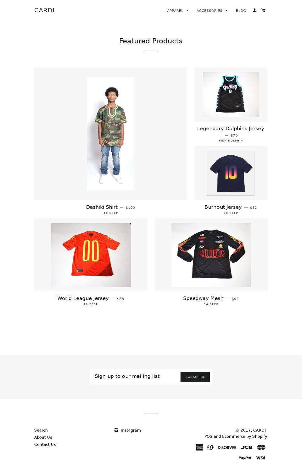 shopcardi.com shopify website screenshot