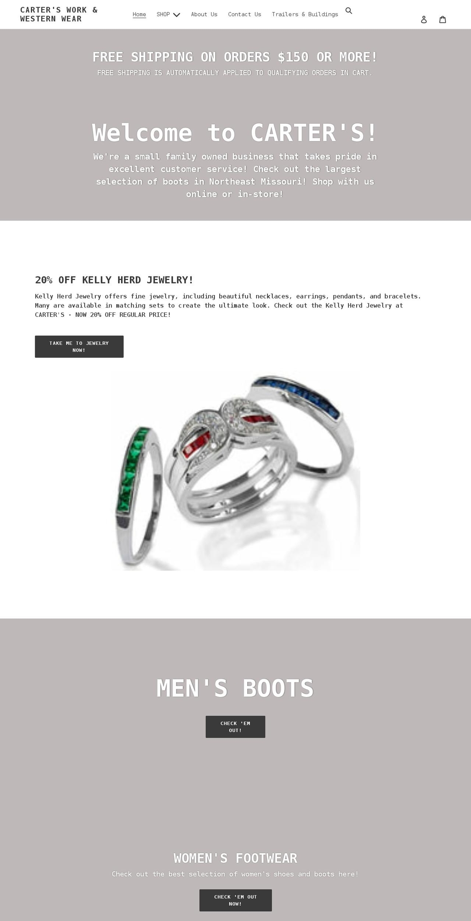 shopcarters.com shopify website screenshot