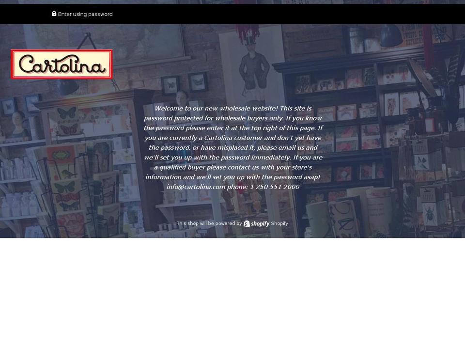 shopcartolina.com shopify website screenshot