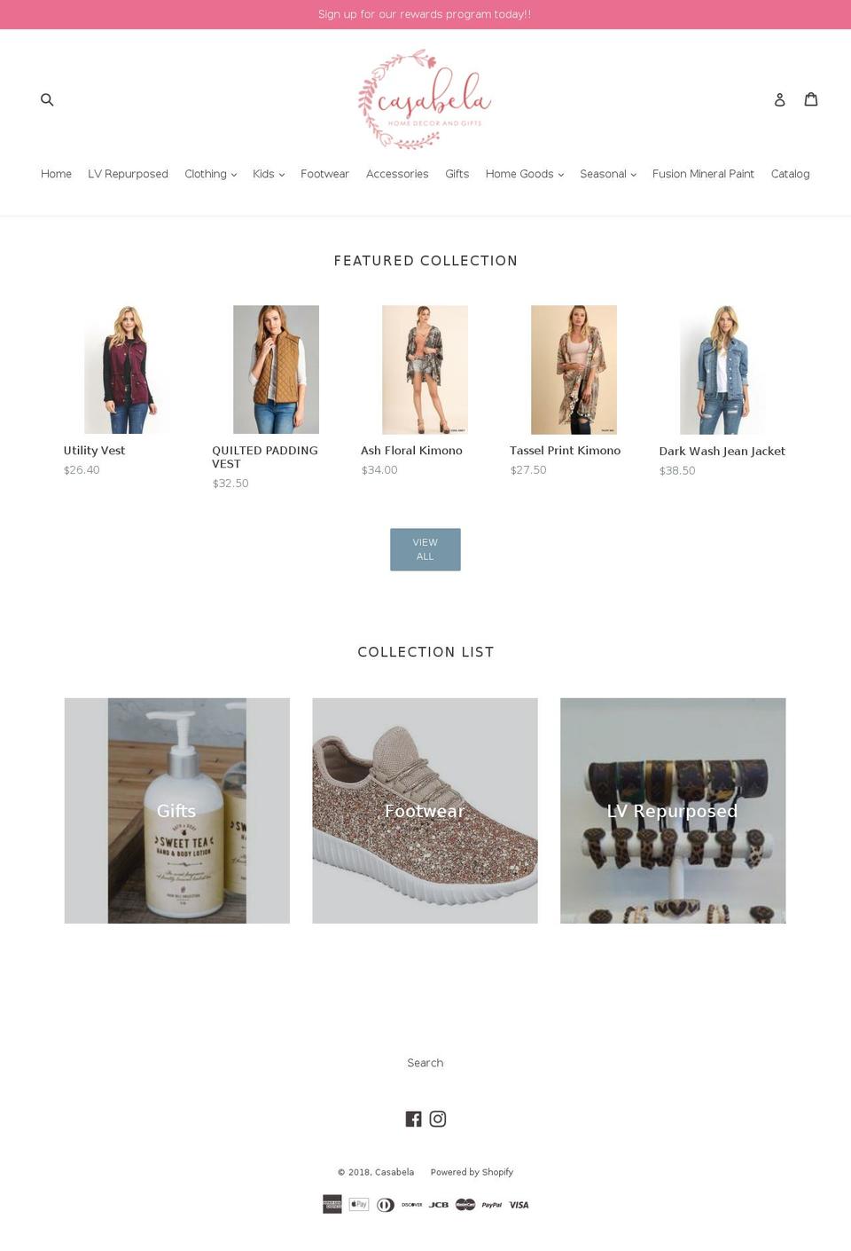 shopcasabela.com — Shopify storefront screenshot