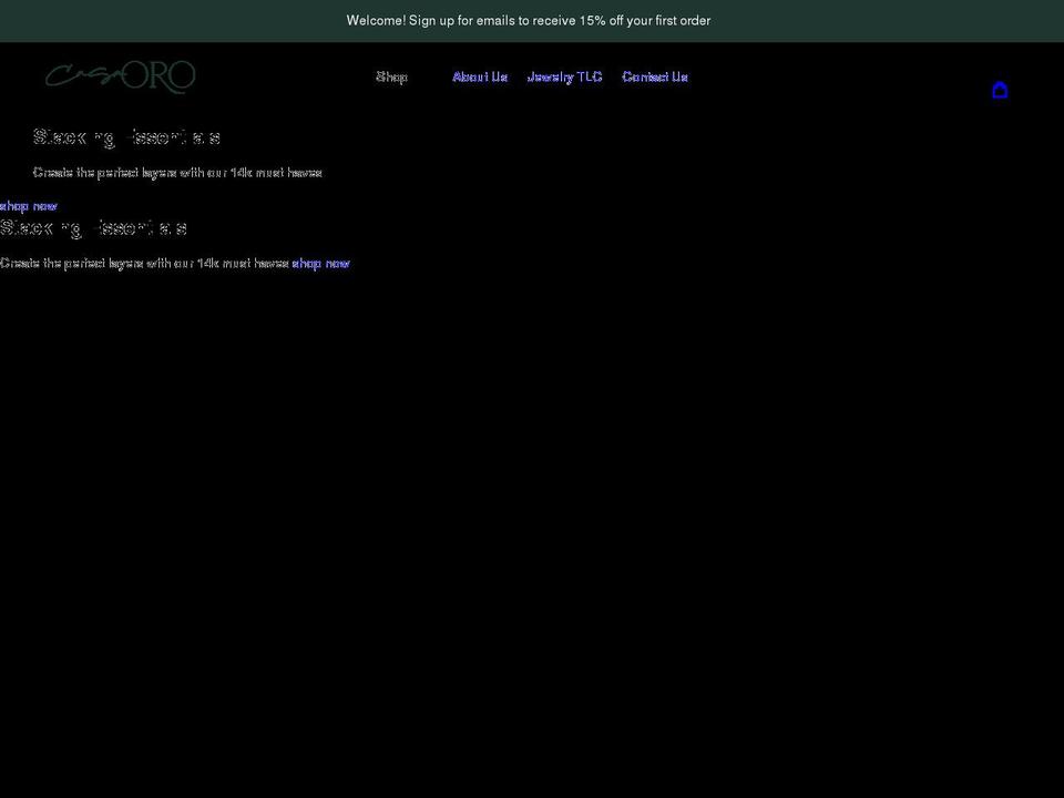 shopcasaoro.com shopify website screenshot