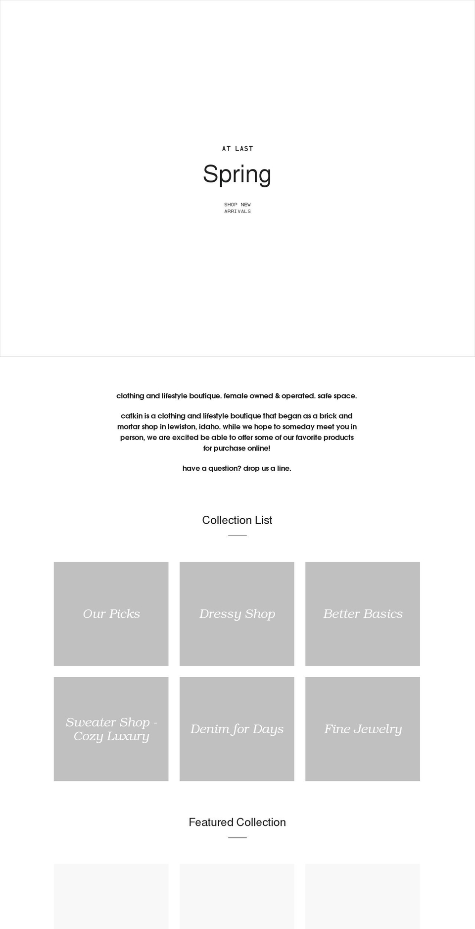 shopcatkin.com shopify website screenshot