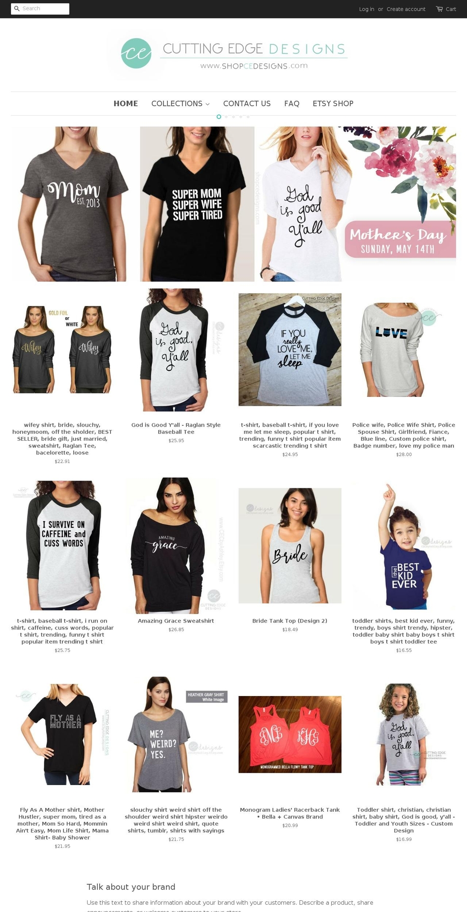 shopcedesigns.com — Shopify storefront screenshot