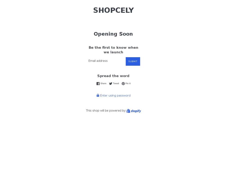 shopcely.com — Shopify storefront screenshot