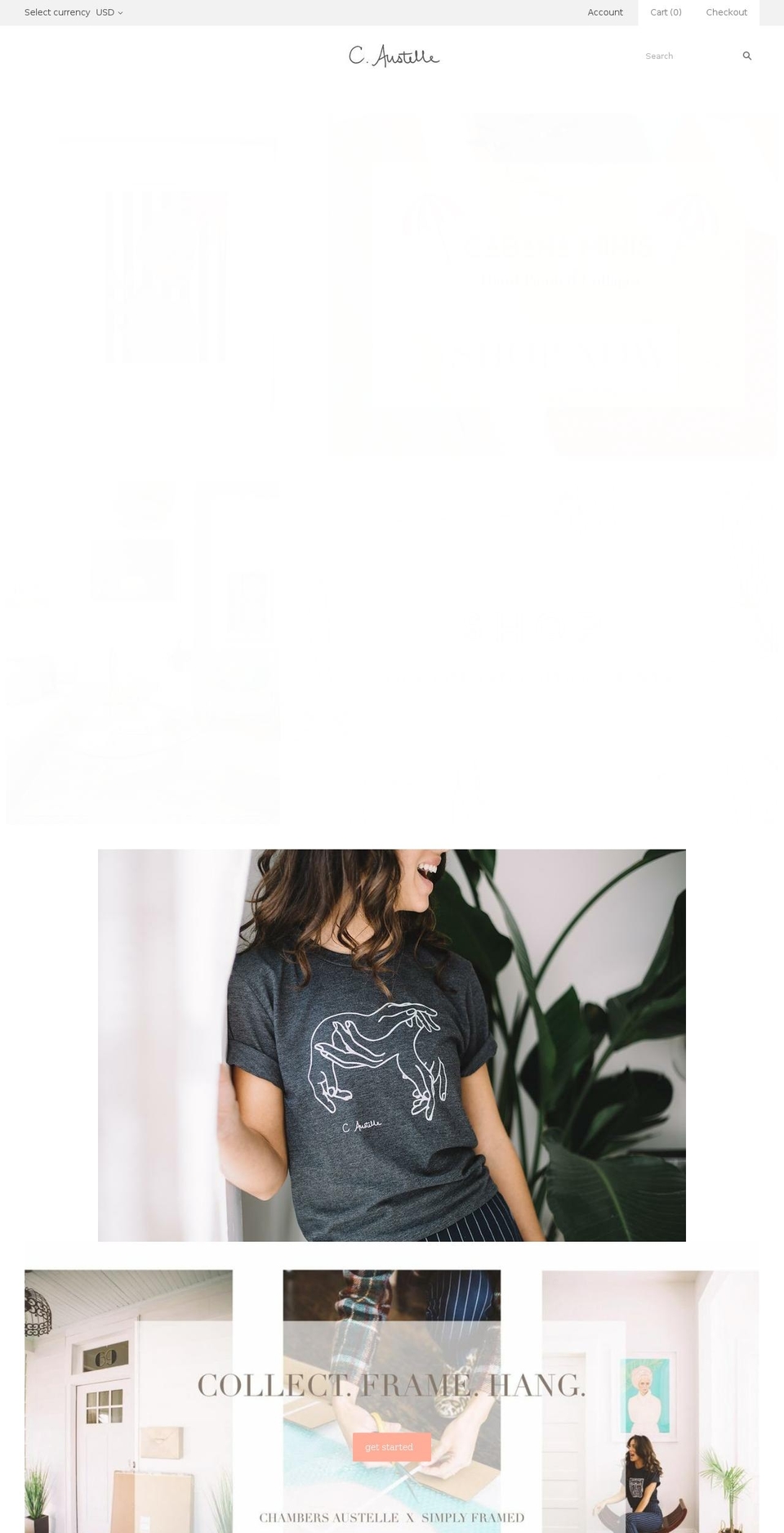 shopchambersaustelle.com shopify website screenshot