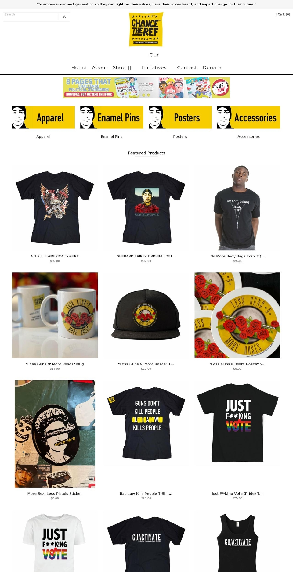 shopchangetheref.org shopify website screenshot