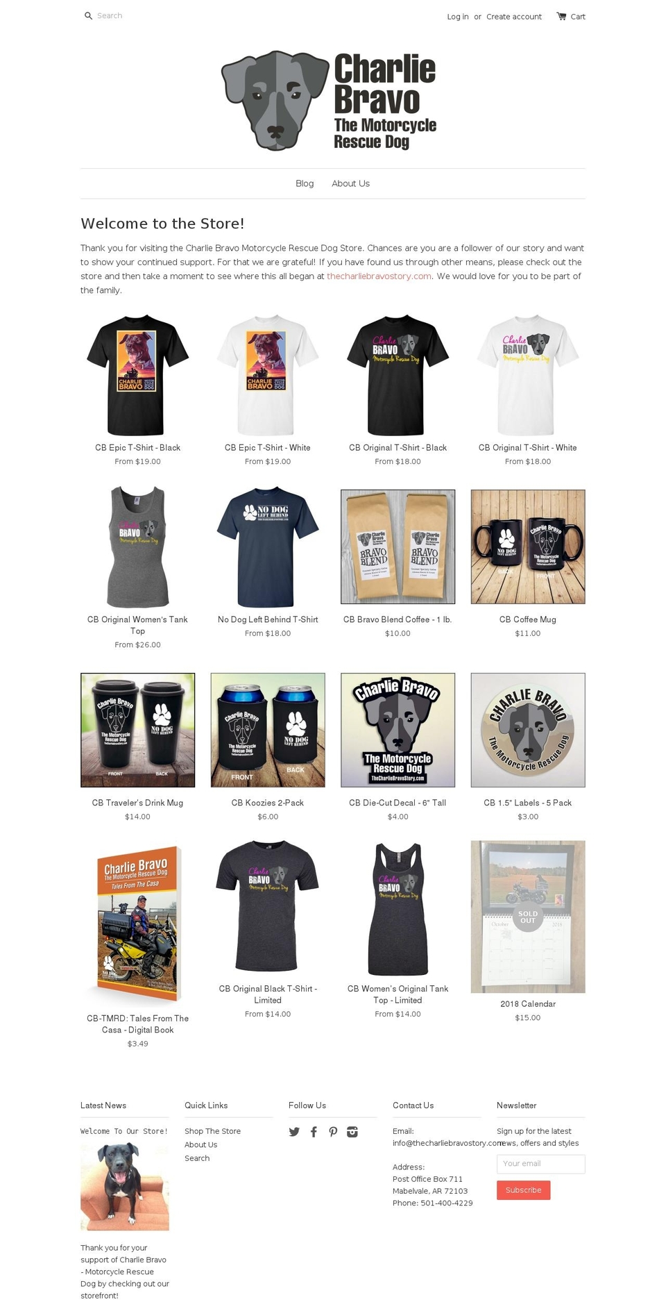 shopcharliebravo.com shopify website screenshot
