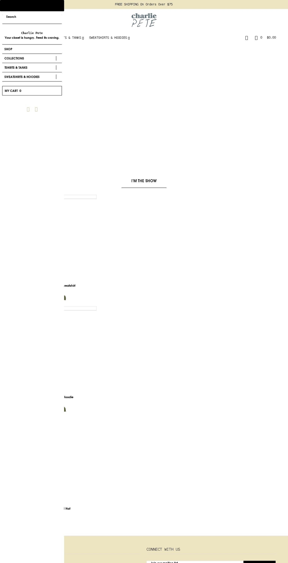 shopcharliepete.com — Shopify storefront screenshot