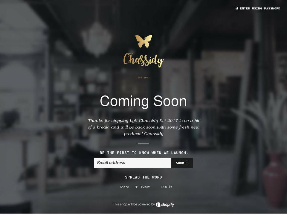 shopchassidy.com — Shopify storefront screenshot