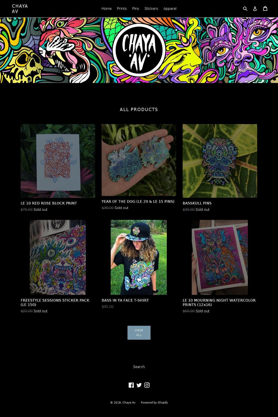 shopchaya.com shopify website screenshot