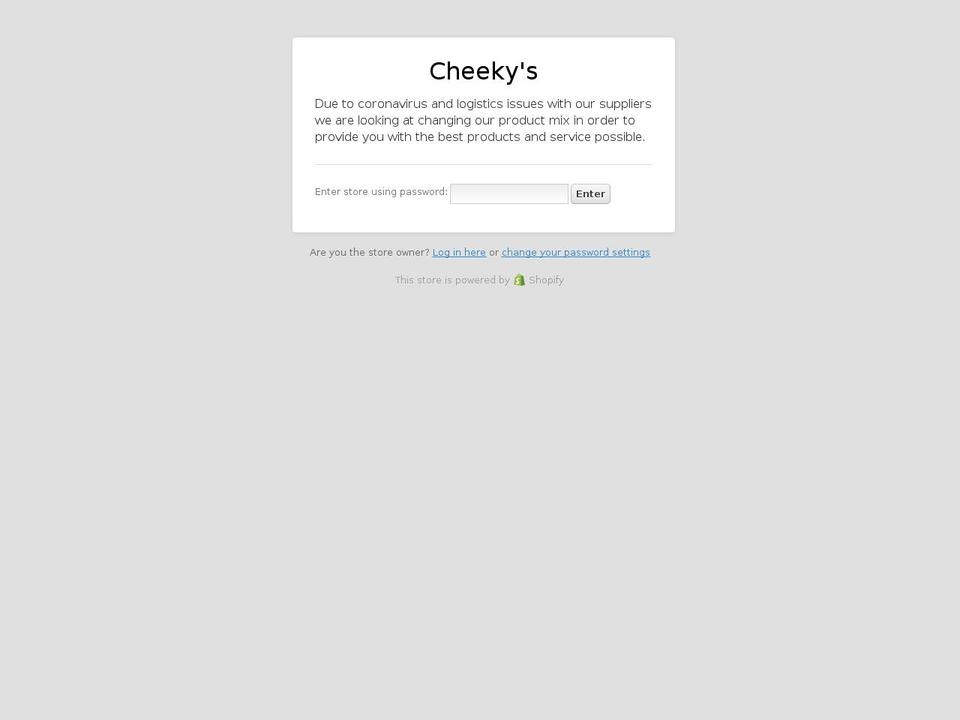 shopcheekys.com — Shopify storefront screenshot