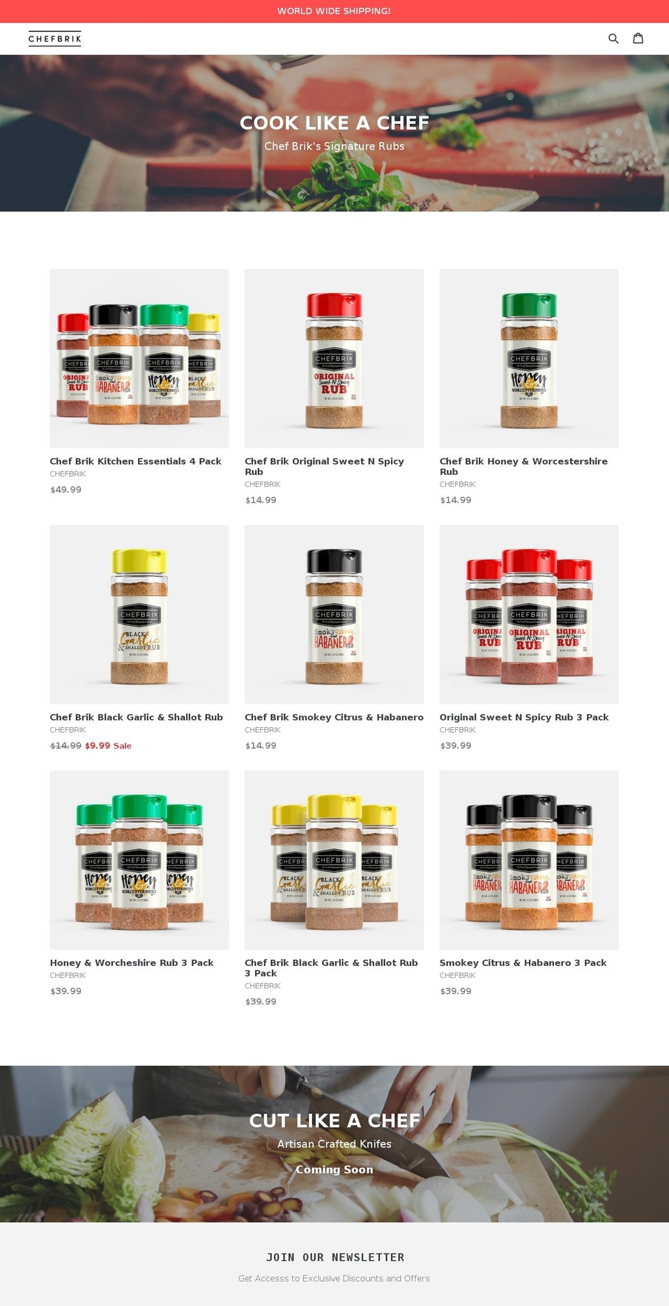 shopchefbrik.com — Shopify storefront screenshot