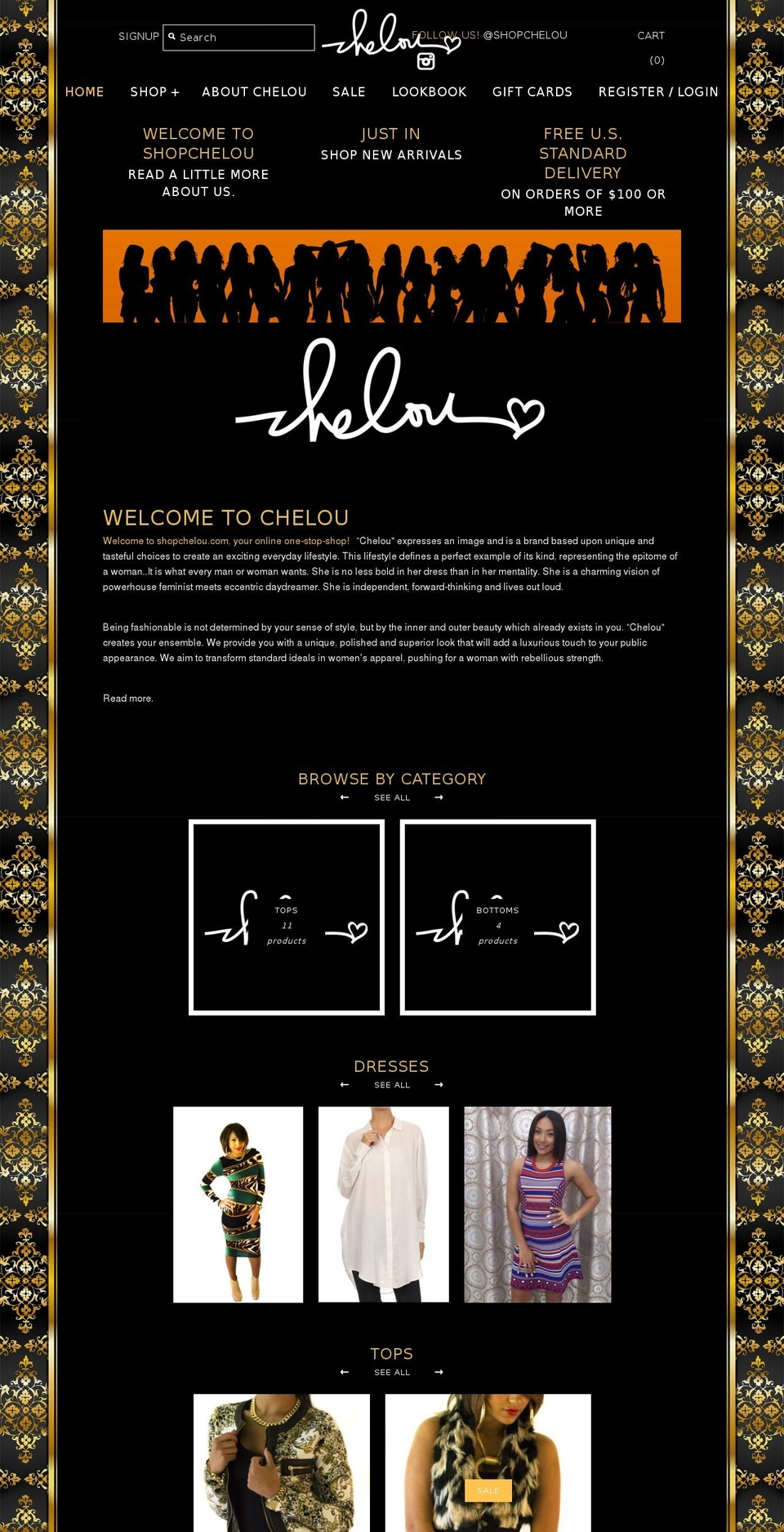 shopchelou.com shopify website screenshot