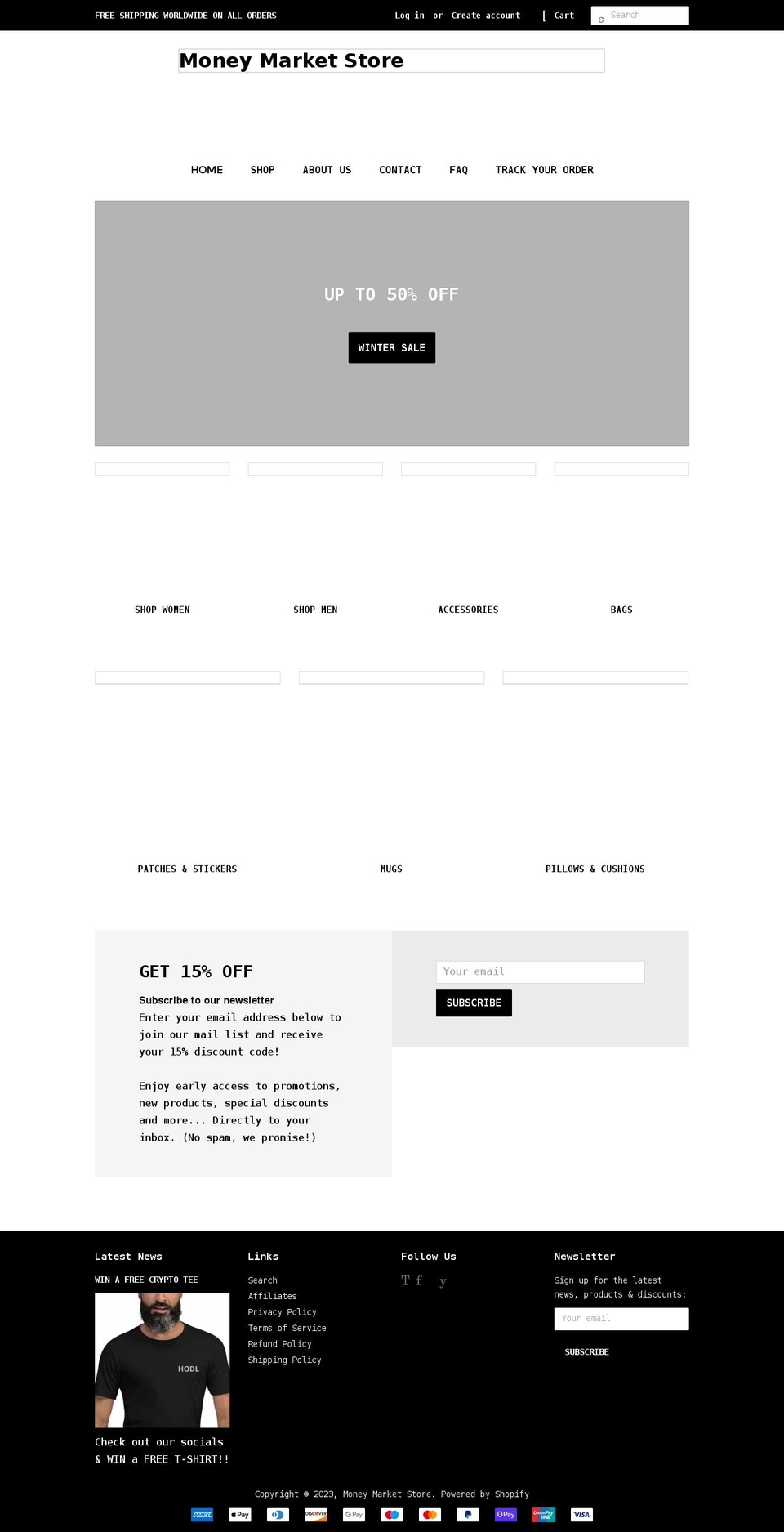 shopcherrie.com shopify website screenshot